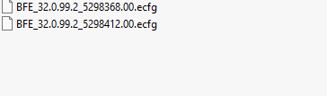 BFE ecfg files